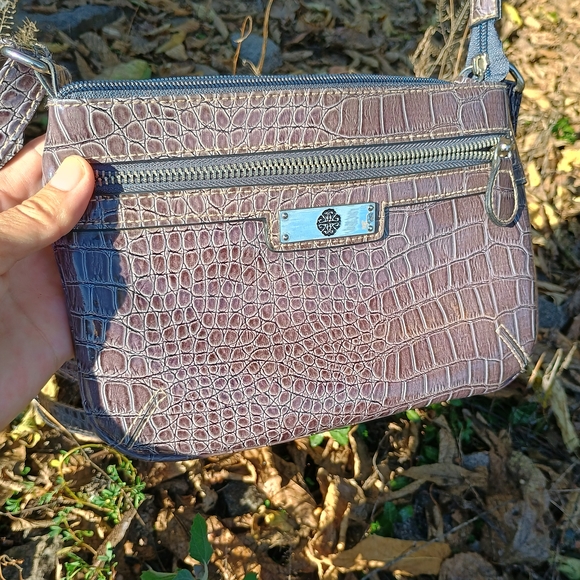 Treviso mock croc mini-crossbody bag w adjustable strap, Fall fashion, Fall boho - Picture 3 of 11